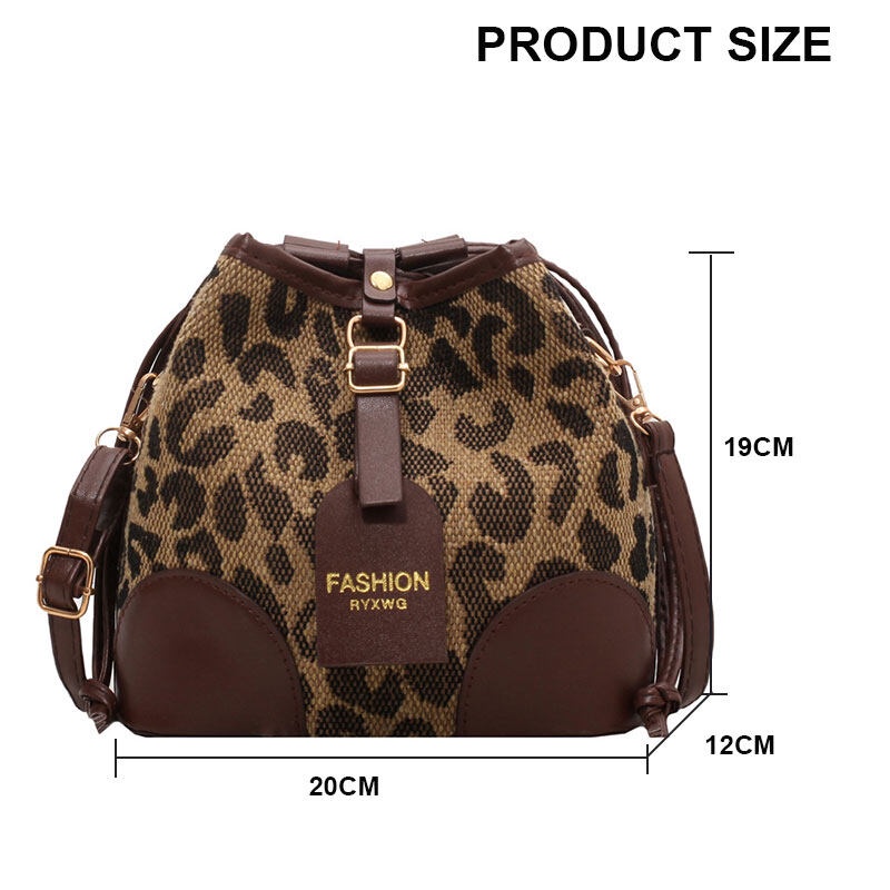 Túi Đeo Vai Họa Tiết Da Báo Đơn Giản Thời Trang Cho Nữ