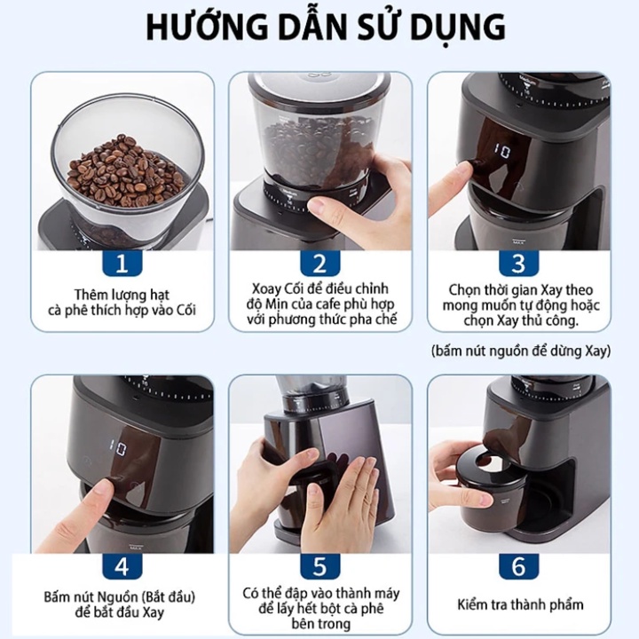 [ BẢO HÀNH 1 NĂM] Máy xay hạt cà phê Espresso cao cấp Shardor BD-CG015