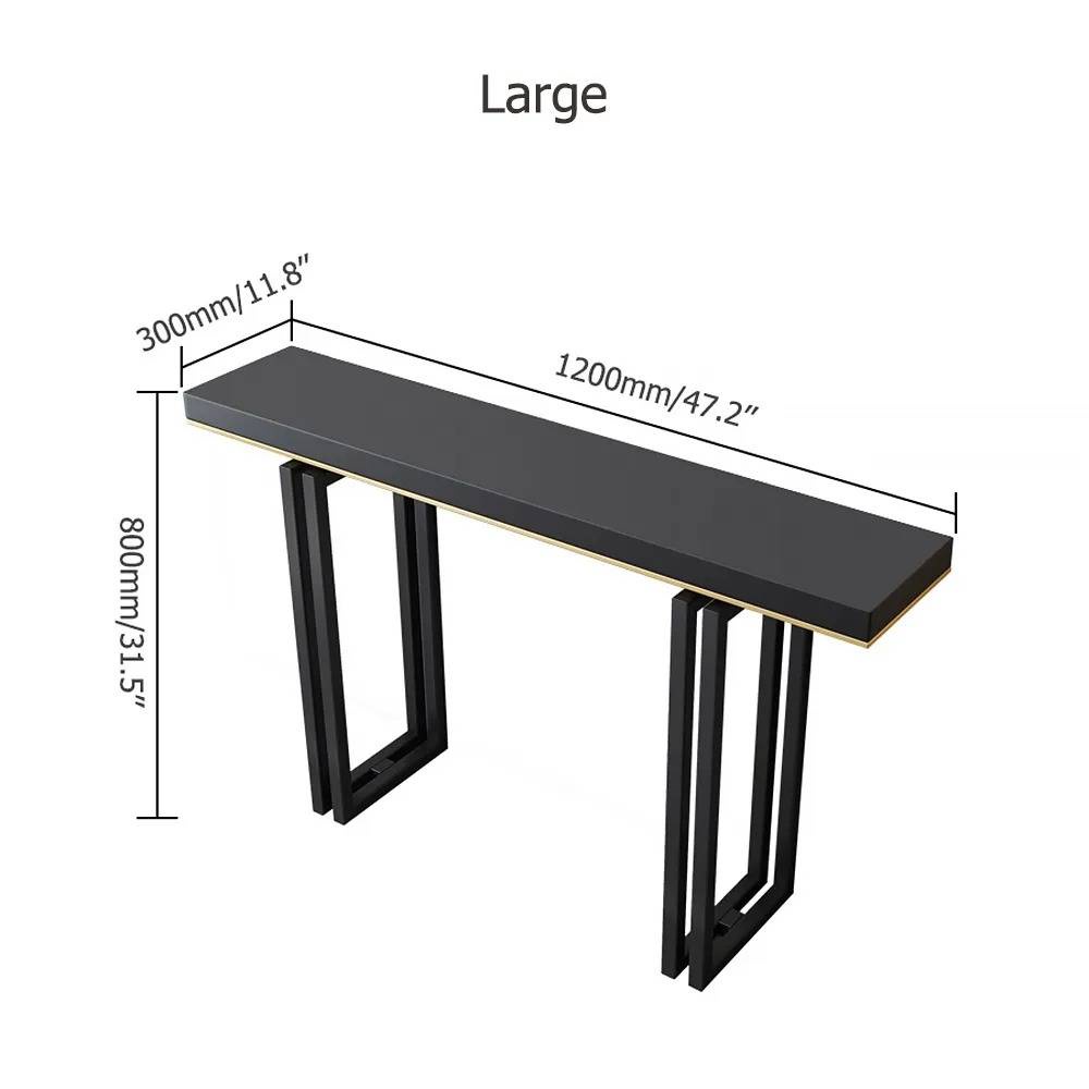 Bàn console trang trí phòng khách hiện đại IBIE AK042 khung sắt sơn tĩnh điện, mặt gỗ dầy, tùy chọn màu sắc