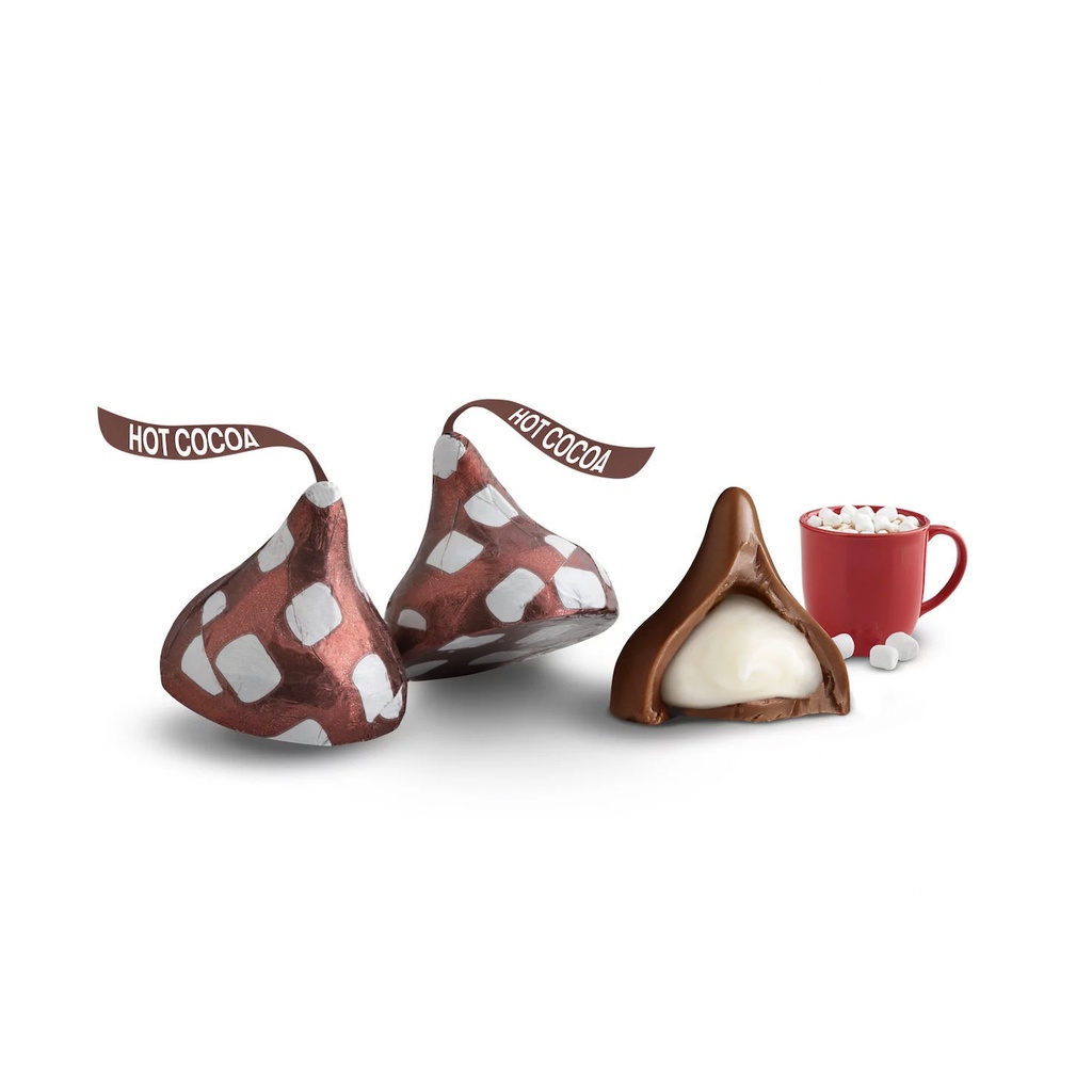 TÚI 255g SOCOLA SỮA MARSHMALLOW Hershey's Kisses - Hot Cocoa Milk Chocolate, Christmas - MẪU GIÁNG SINH