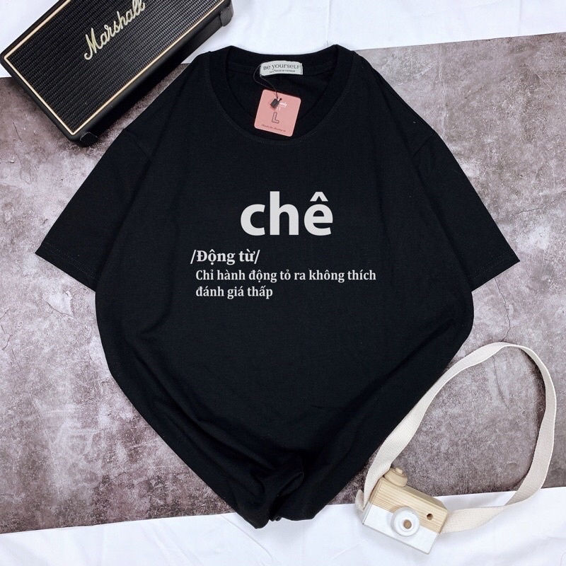 Áo thun nam nữ unisex in chữ chê bắt trend hài hước vải cotton thoáng mát cổ tròn shop.lucas