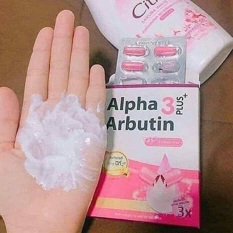 Viên Kích Trắng Alpha Arbutin UV Ban Ngày Và Alpha Arbutin 3+ Ban Đêm