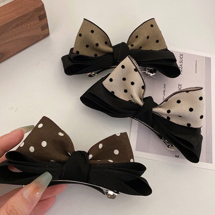 Kẹp Tóc Hình Nơ Nhiều Màu Sắc Phong Cách Vintage Thanh Lịch Cao Cấp Dành Cho Nữ