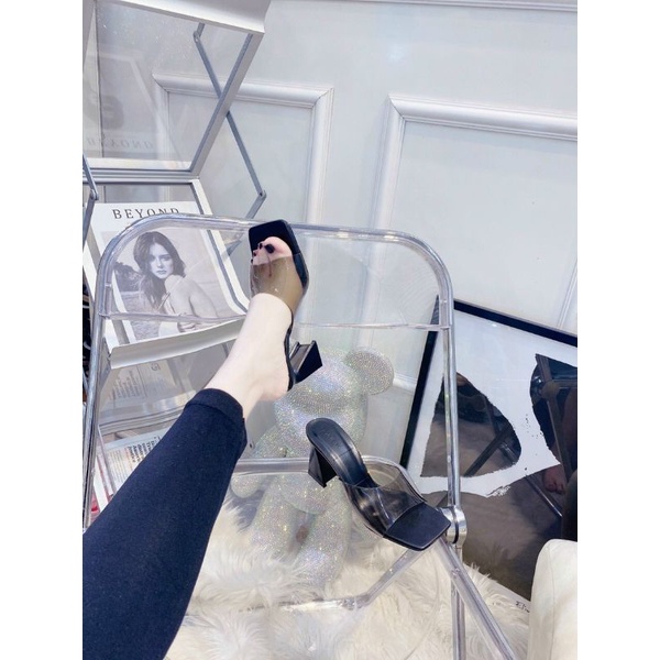 Dép quai bản trong gót cao 7cm