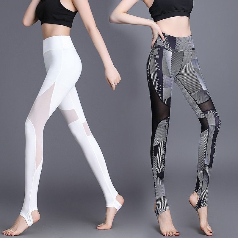 Quần Legging Thể Thao Lưng Cao Co Giãn Tốt Phối Lưới In Họa Tiết Nhiều Màu Sắc Nhanh Khô Thời Trang Mùa Thu Cho Nữ 1