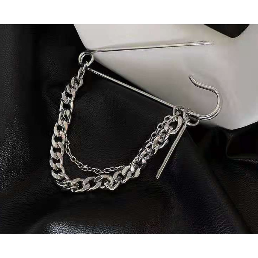 Ghim cài áo kim loại phong cách hiphop - Gim cài áo vest titan mẫu 1 ghim