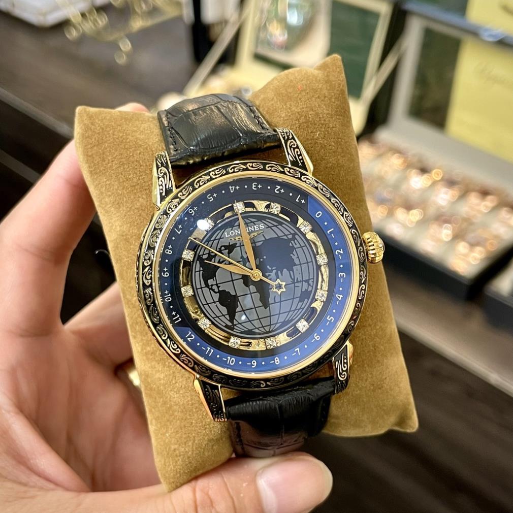 Đồng Hồ Nam L0ngines.Sapphire LA885 42mm Mặt bản đồ Máy Cơ Automatic Nhật