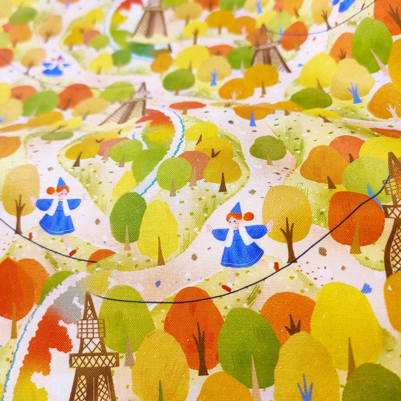 Vải 100% Cotton Chất Lượng Cao Họa Tiết Hoạt Hình Đáng Yêu