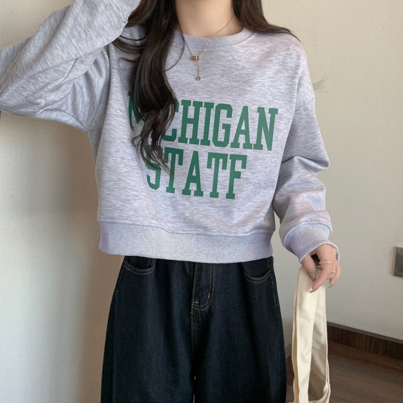 Áo Nỉ Dài Tay In Chữ Thiết Kế Mới Thời Trang Mùa Thu Dành Cho Nữ