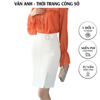Chân váy bút chì thiết kế xẻ trước 2 bên phong cách  MS16