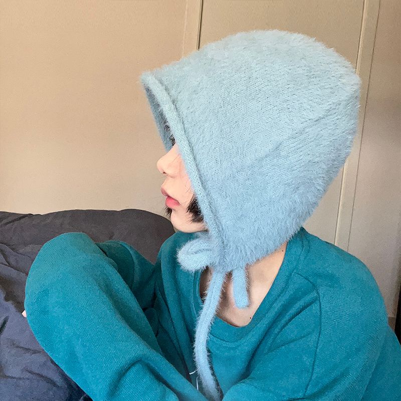 Mũ Len Trùm Tai Giữ Ấm Thiết Kế Dễ Thương Cho Nữ