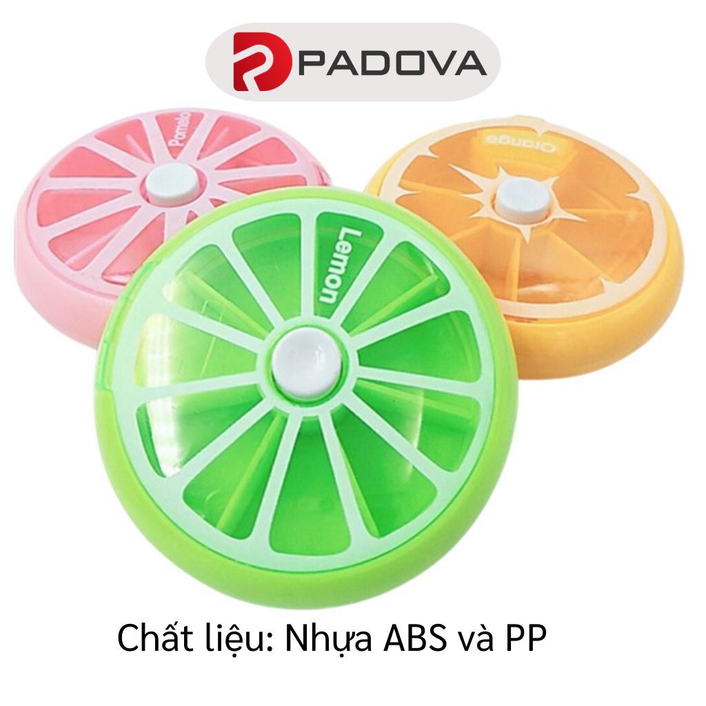 Hộp Đựng Thuốc Mini 7 Ngăn Chia Ngày Hình Tròn, Tiện Lợi Mang Theo PADOVA 4337