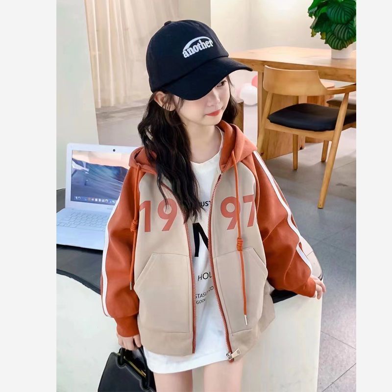 Áo Khoác hoodie Hai Lớp Màu Hồng Dễ Thương Thời Trang Thu Đông 2022 Cho Bé Gái 9 Tuổi