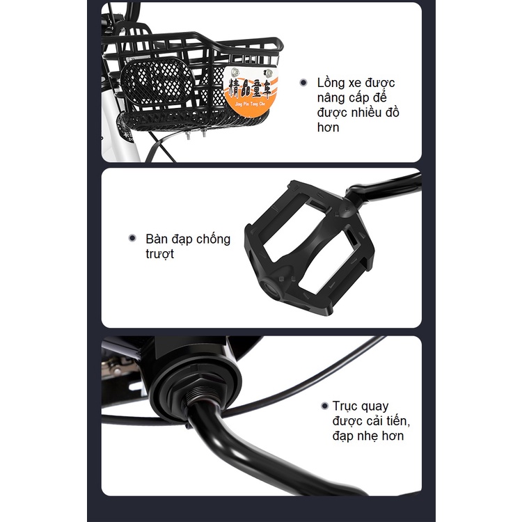 Xe đạp trẻ em Amida có yên sau, phù hợp 2-12 tuổi, vành nan hoa 12/18inch