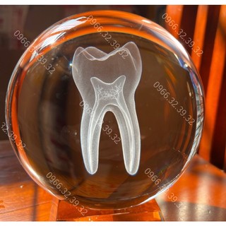 Quả cầu pha lê trang trí phòng khám đường kính 13cm