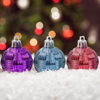Set 6 Trái Châu Trang Trí Thông Noel
