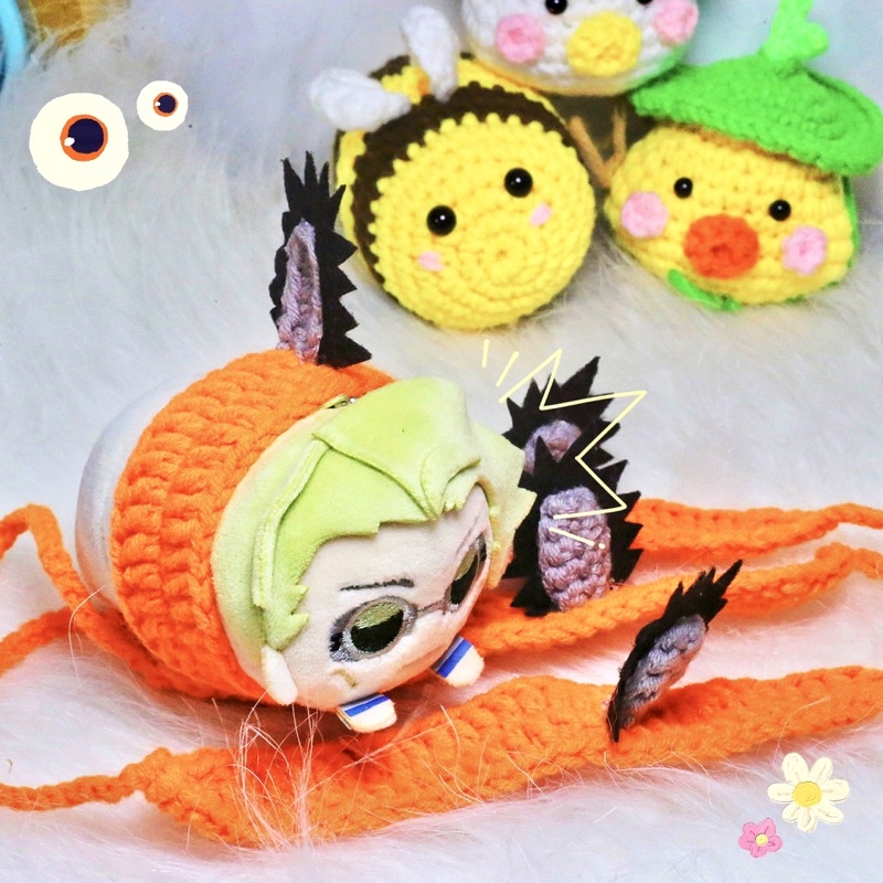Vòng tay đan len handmade Chainsaw Man / Outfit Pochita mochi , noru Anime Chainsaw Man