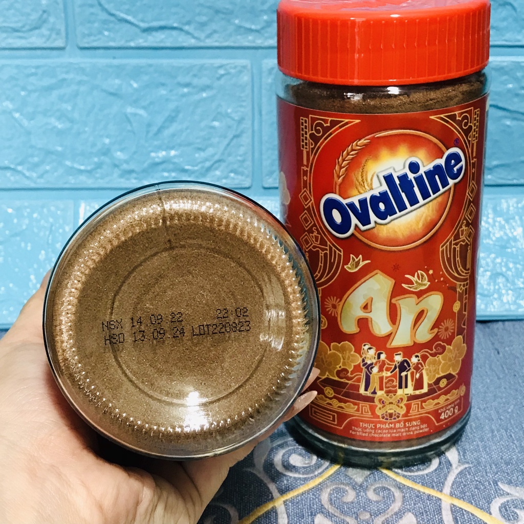 Thức uống lúa mạch hương vị sô-cô-la Ovaltine bột hũ thủy tinh 400g