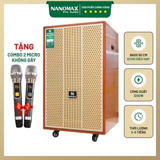 Loa kéo công suất lớn nanomax sk-18g8 bass 5 tấc 50cm công suất 1200w karaoke bluetooth siêu công nghệ 2022