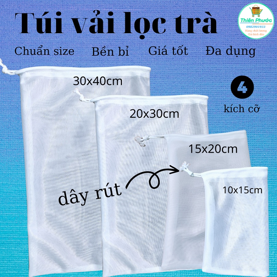 Túi vải lọc trà, rau má, cốt dừa..... vải tốt - giá rẻ - đa năng - bán rất chạy