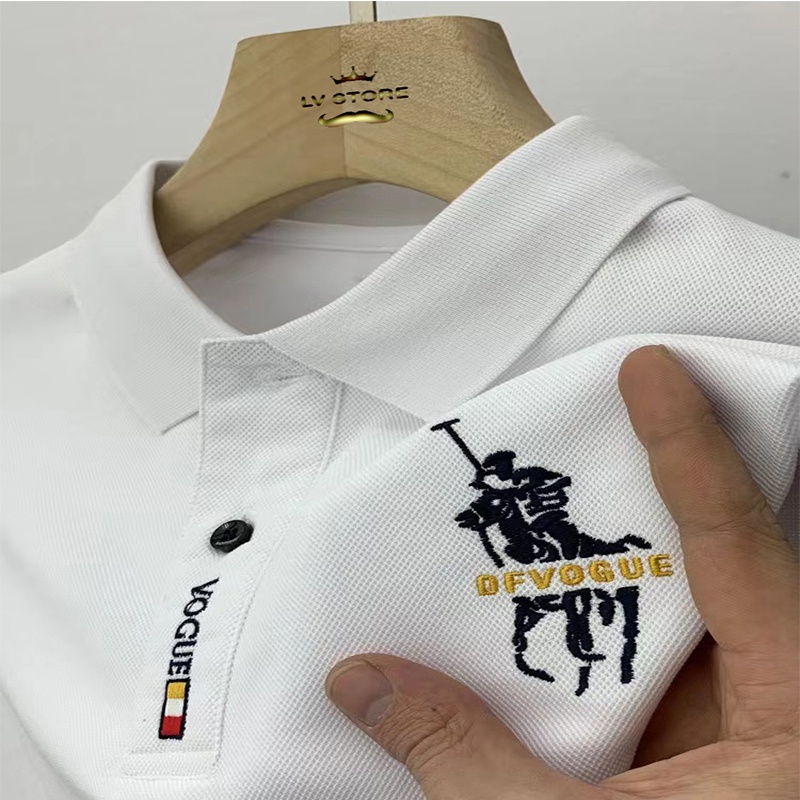 Áo polo nam cao cấp áo thun có cổ thêu hình ngựa DFVogue-LV Store