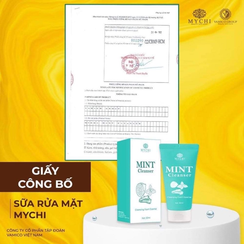 Sữa rửa mặt Mychi mint Cleanser (phiên bản to gấp 3,5 lần)