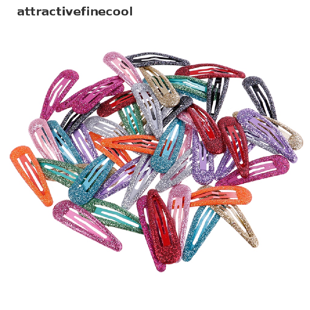 Set 10 Kẹp Tóc Kim Loại Lấp Lánh Cho Bé Gái