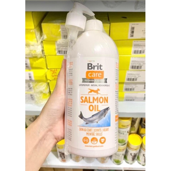 50ML Dầu Cá Hồi Cho Chó Mèo Brit Care (Nhập Đức) - Dưỡng Da Lông, Xương Chắc Khỏe