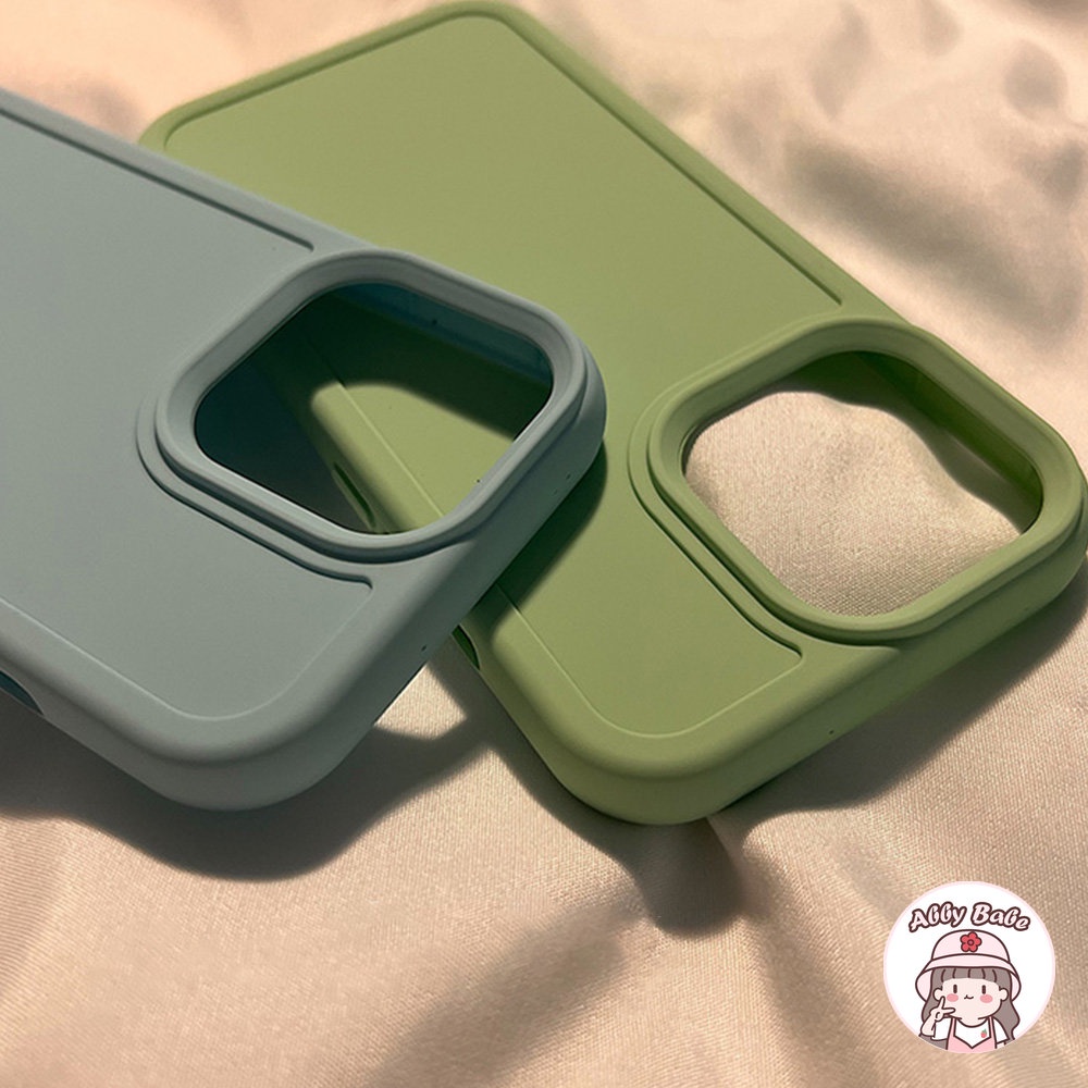 Ốp Điện Thoại Silicon Dẻo Vuông Chống Sốc Màu Nâu Cameo Cho IPhone 14 Pro Max 11 7Plus 13 12 11 Pro Max X XS XR