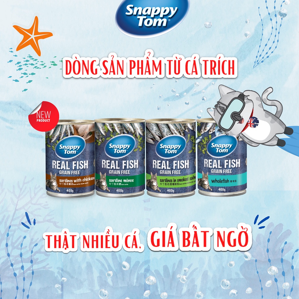 Pate mèo Snappy Tom lon 400g