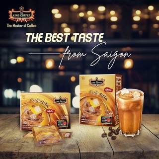 Cà phê sữa hòa tan king coffee - hộp 10 gói
