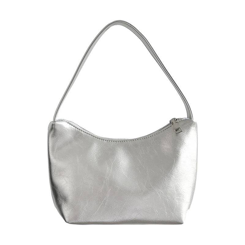 Túi Xách Đeo Vai Màu Bạc Phong Cách Hàn Quốc Cho Nữ