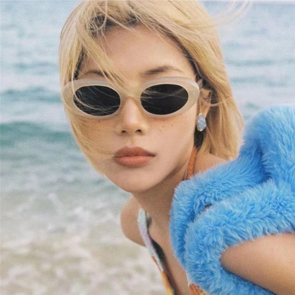 Kính Mát Gọng Oval Y2K Phong Cách Retro Thời Trang Cho Nữ