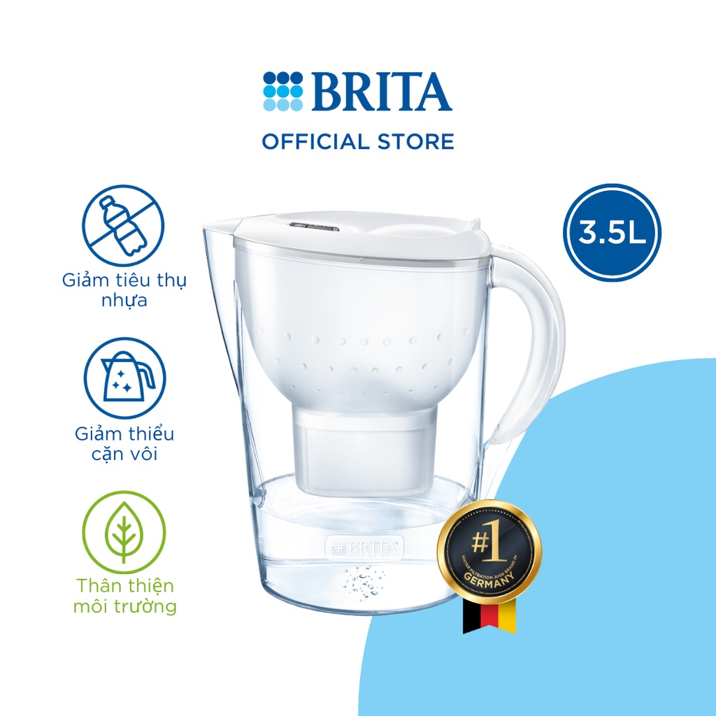 Bình lọc nước BRITA MARELLA XL - 3,5l (có sẵn 1 lõi lọc Maxtra Plus)