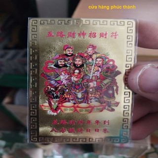 Kim bài linh phù ngũ lộ thần tài