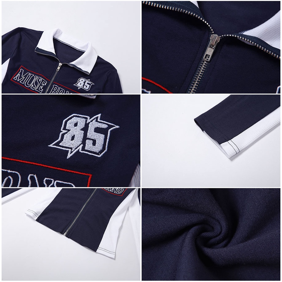 Áo khoác WEIRD PUSS khóa kéo in chữ thời trang hip hop đường phố thời trang cá tính