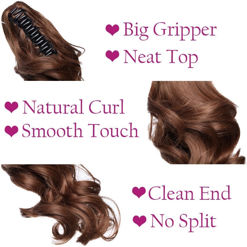 Tóc Giả Đuôi Ngựa 22 inch Xoăn Dài / Thẳng Tự Nhiên Dành Cho Nữ