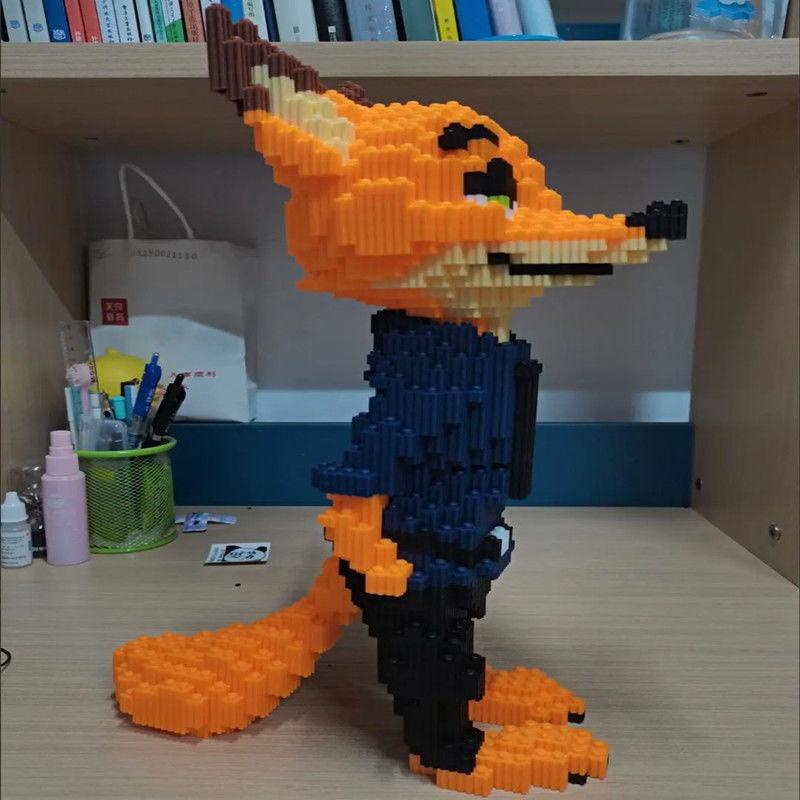 Đồ Chơi Lắp Ráp mô hình 3D Chú Thỏ Cảnh Sát, Cáo Dễ Thương Nhân Vật Zootopia Và Thỏ Judy Nick cho bé