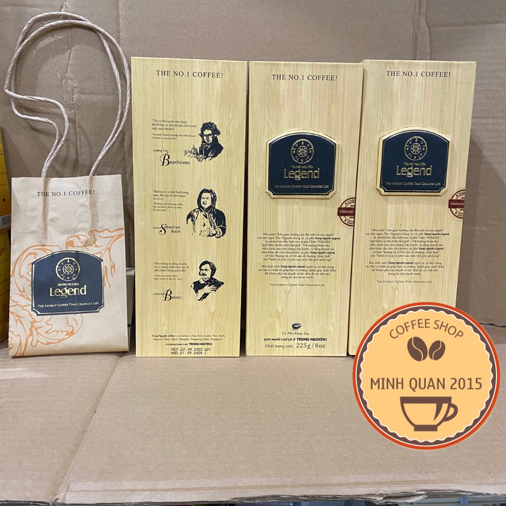 Cà phê Chồn LEGEND Trung Nguyên hộp gỗ 225Gr
