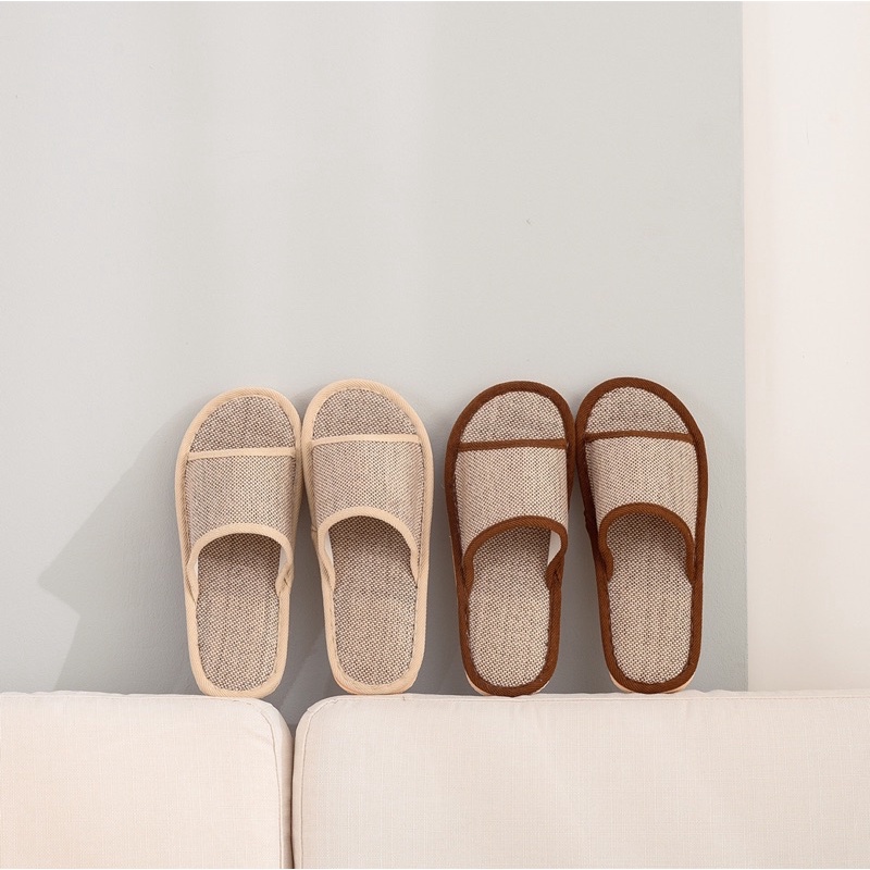 Dép Vải Lanh Mang Trong Nhà Đi Trong Nhà Mát Chân