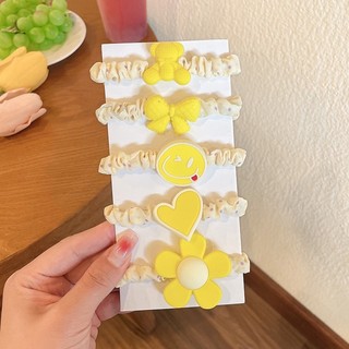 Set chun buộc tóc gắn charm dễ thương -vàng