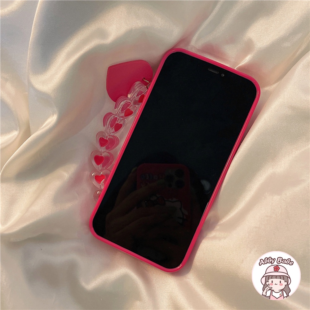 Ốp Điện Thoại TPU Dẻo Mỏng Nhẹ Họa Tiết Trái Tim &amp; Vòng Đeo Tay Cho IPhone 14 Pro Max 11 7Plus 13 12 11 Pro Max X XS XR