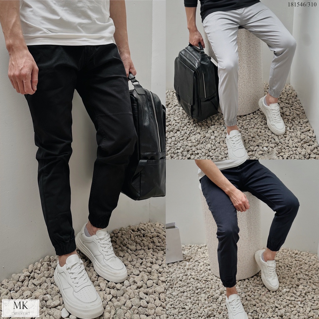 Quần Jogger Kaki Trơn 3 Màu Đen/Ghi/Xanh Than