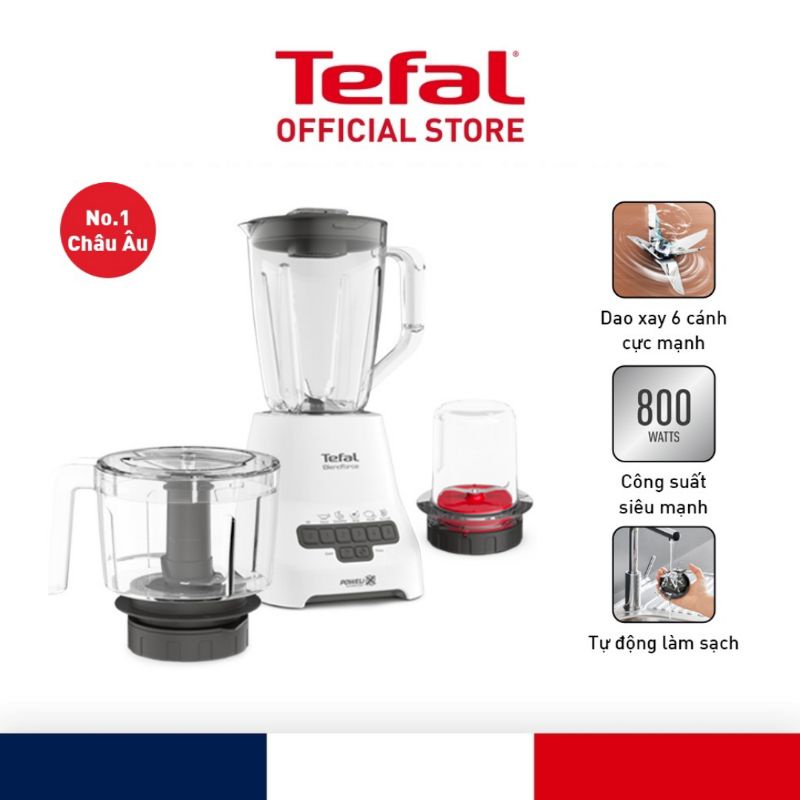 Máy xay sinh tố Tefal Blendforce Piano + cối xay XL BL47YB66 - Xám - TH Pháp - BH 24 tháng