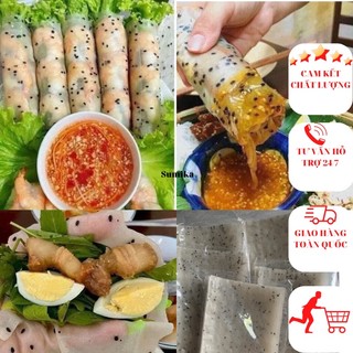Bánh tráng nhúng mè vuông, bánh tráng mè đen sumika,sấp 2kg