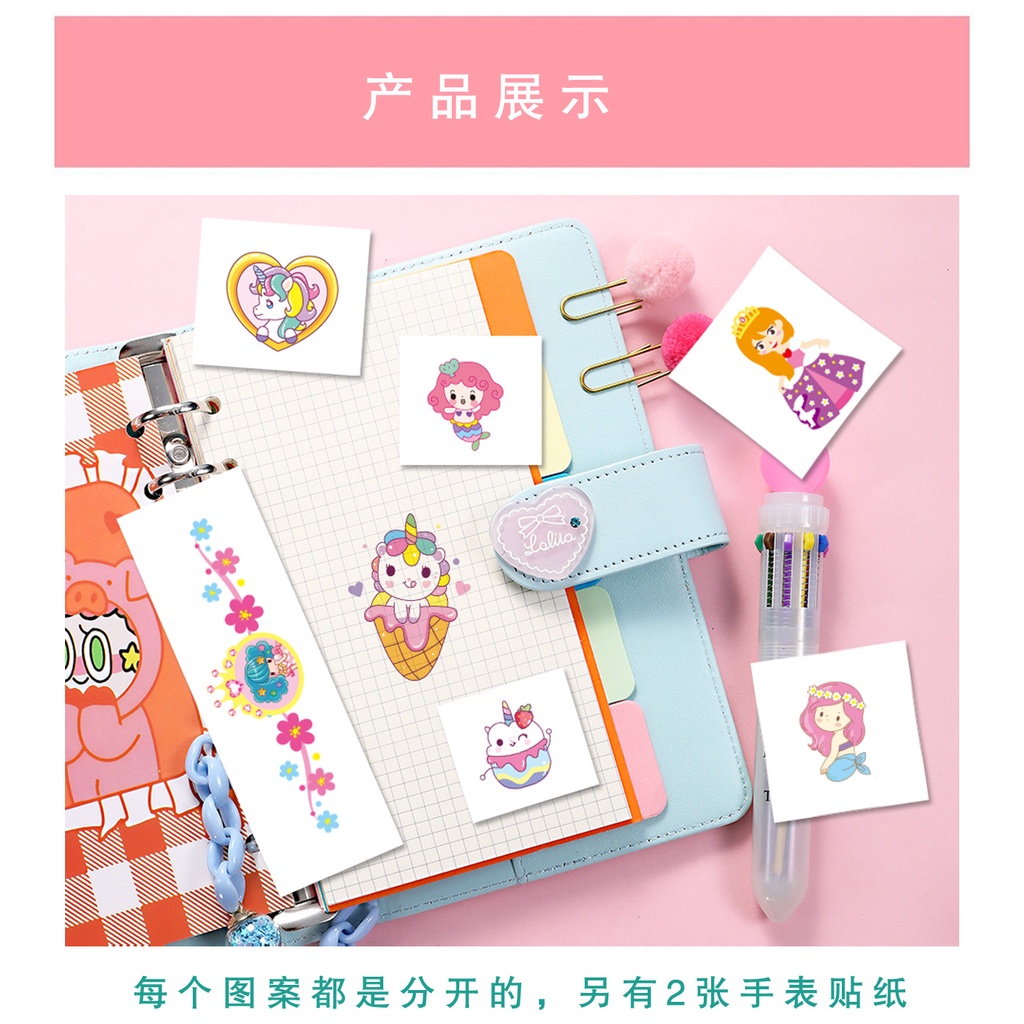 21 Miếng Hàn Quốc Tươi Khủng Long Động Vật Kỳ Lân Hình Xăm Dán Nàng Tiên Cá Halloween Hoạt Hình Hình Hình Xăm Dán