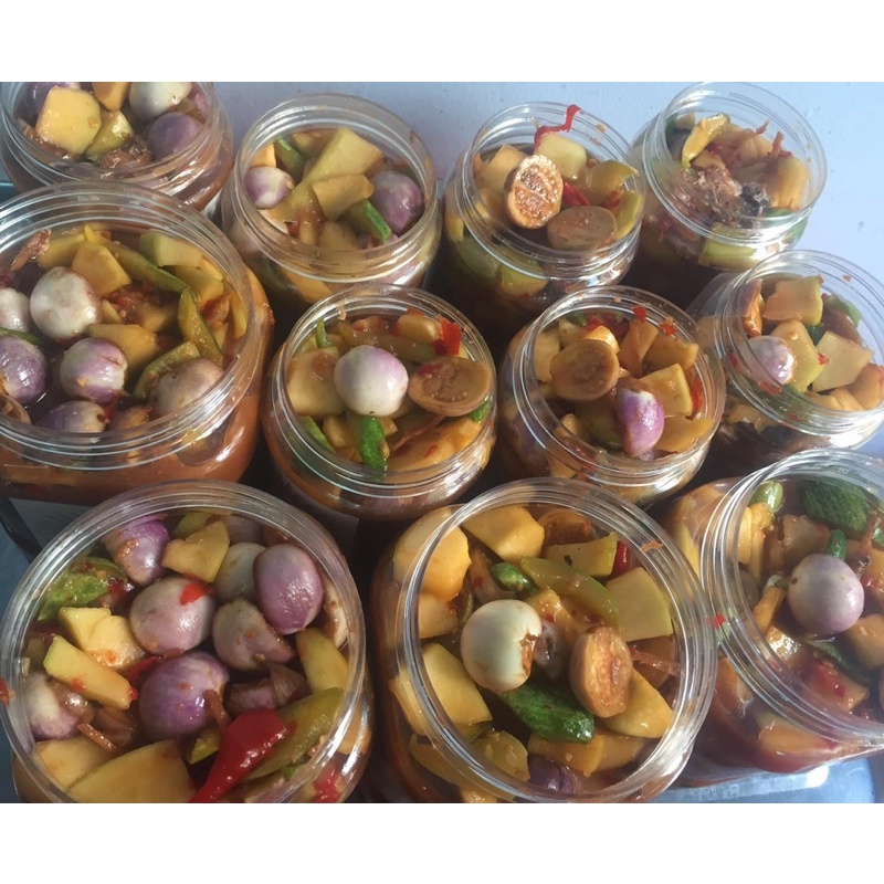 Mắm dưa cà trộn hũ nửa ký