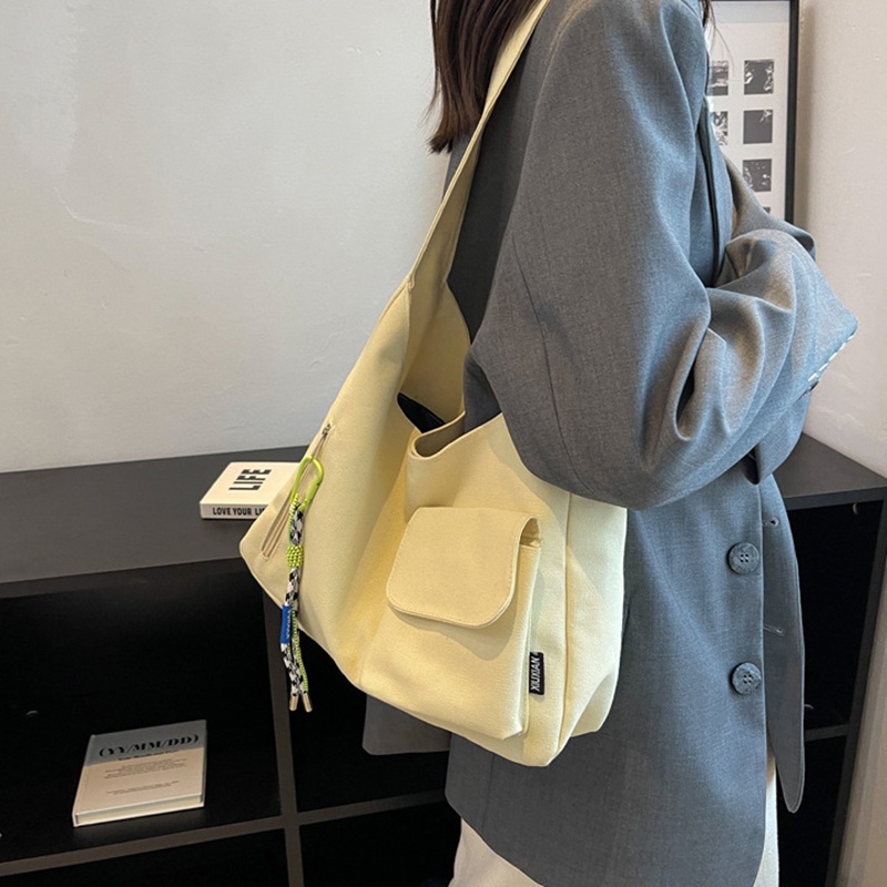 Túi Xách Đeo Vai Bằng Vải Bạt Sức Chứa Lớn Phong Cách Mori Mới 2022 JP5