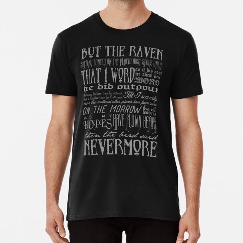 Thời Trang Nam Áo Edgar Allan Poe Raven Typography Edgar Allan Poe Book Writer Poe Raven Nevermore T