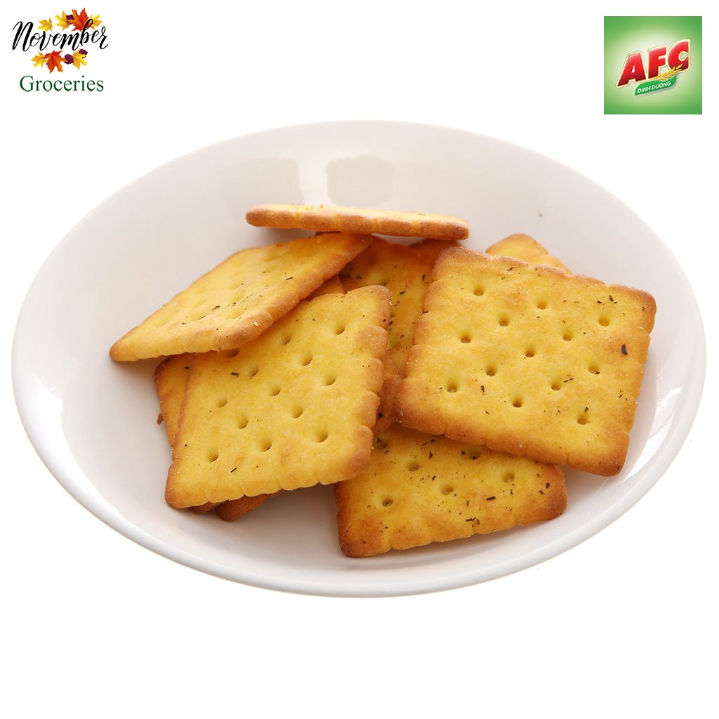 Bánh AFC Vị Lúa Mì / Vị Rau 300 Gram  Thương Hiệu Kinh Đô Đầy Đủ Dinh Dưỡng Bổ Xung Canxi Và Chất Xơ